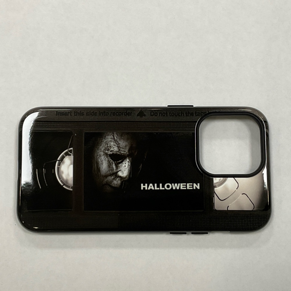 IP14 Pro Max - VHS in Black Halloween Phone Case in Matte Finish